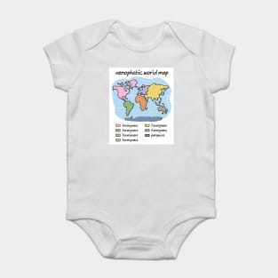 xenophobic world map Baby Bodysuit